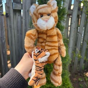 Ganz 1997 Perfect Pals Orange Tabby Cat With Tiger Plush Stuffed Animal